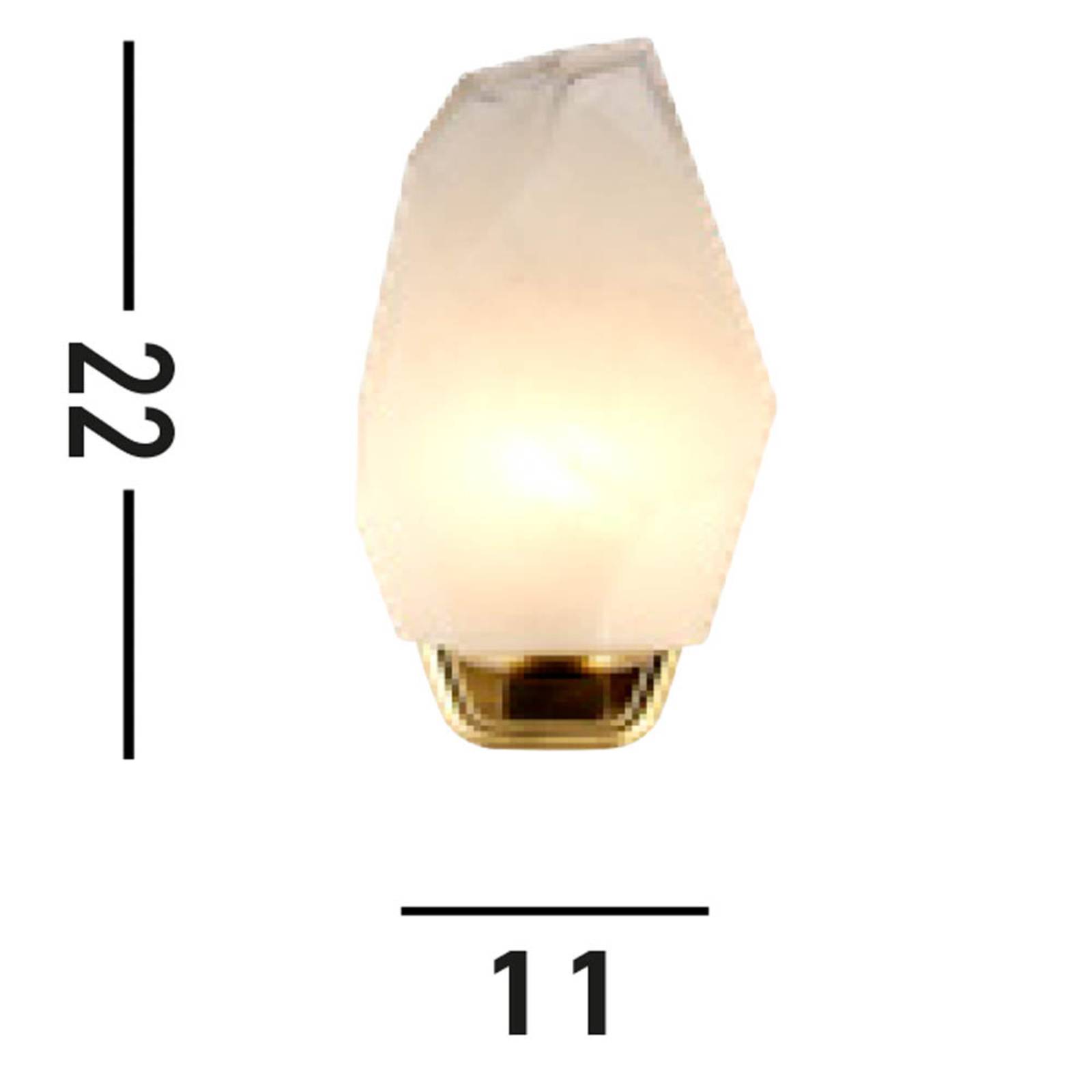 foto del prodotto searchlight applique rocky, a 1 luce, color ottone, acciaio, vetro, ip44