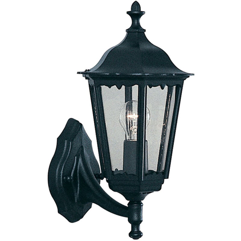 foto del prodotto searchlight applique rustico country alex alluminio nero 1 luce e27