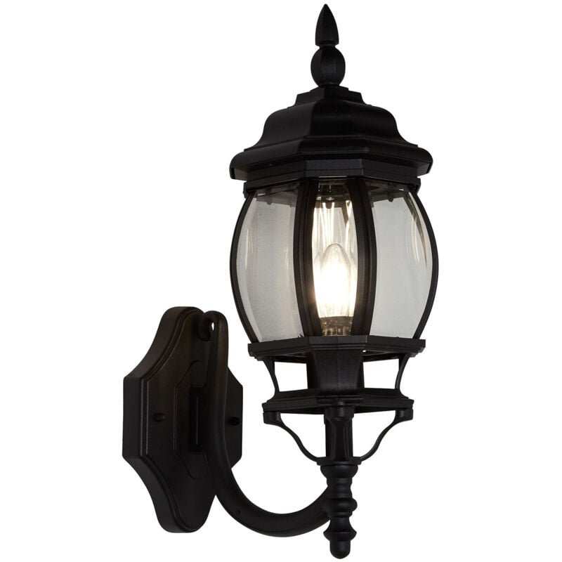 foto del prodotto searchlight applique rustico country bel aire alluminio nero 1 luce e27