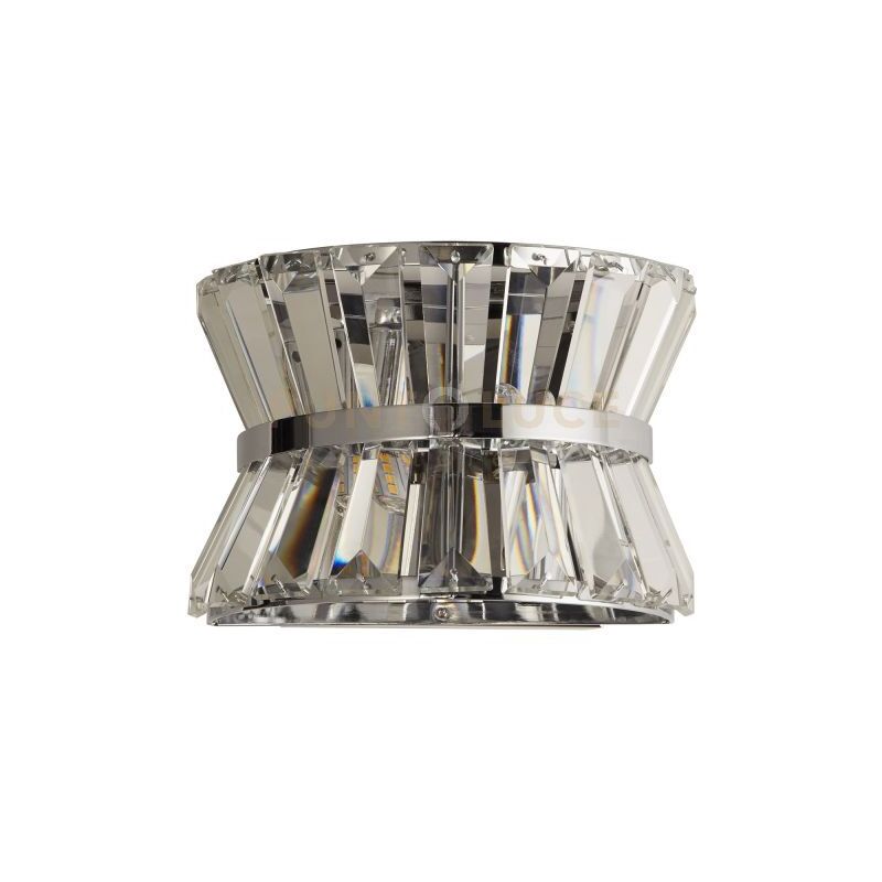 foto del prodotto searchlight applique uptown 2lt metallo cromato e cristallo trasparente