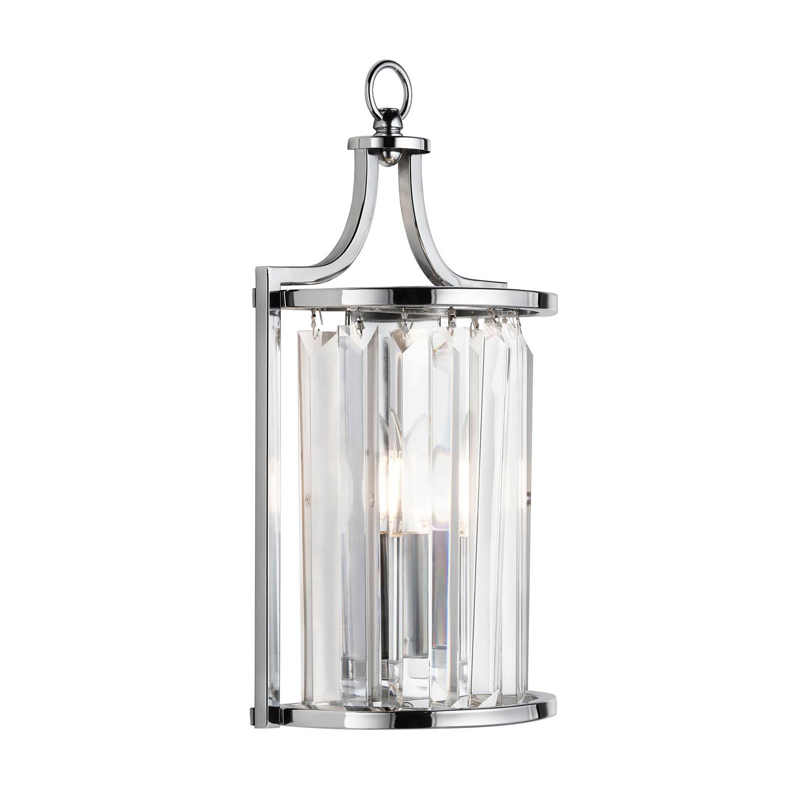 foto del prodotto searchlight applique victoria, colore cromo, vetro cristallo, 18 cm, e14