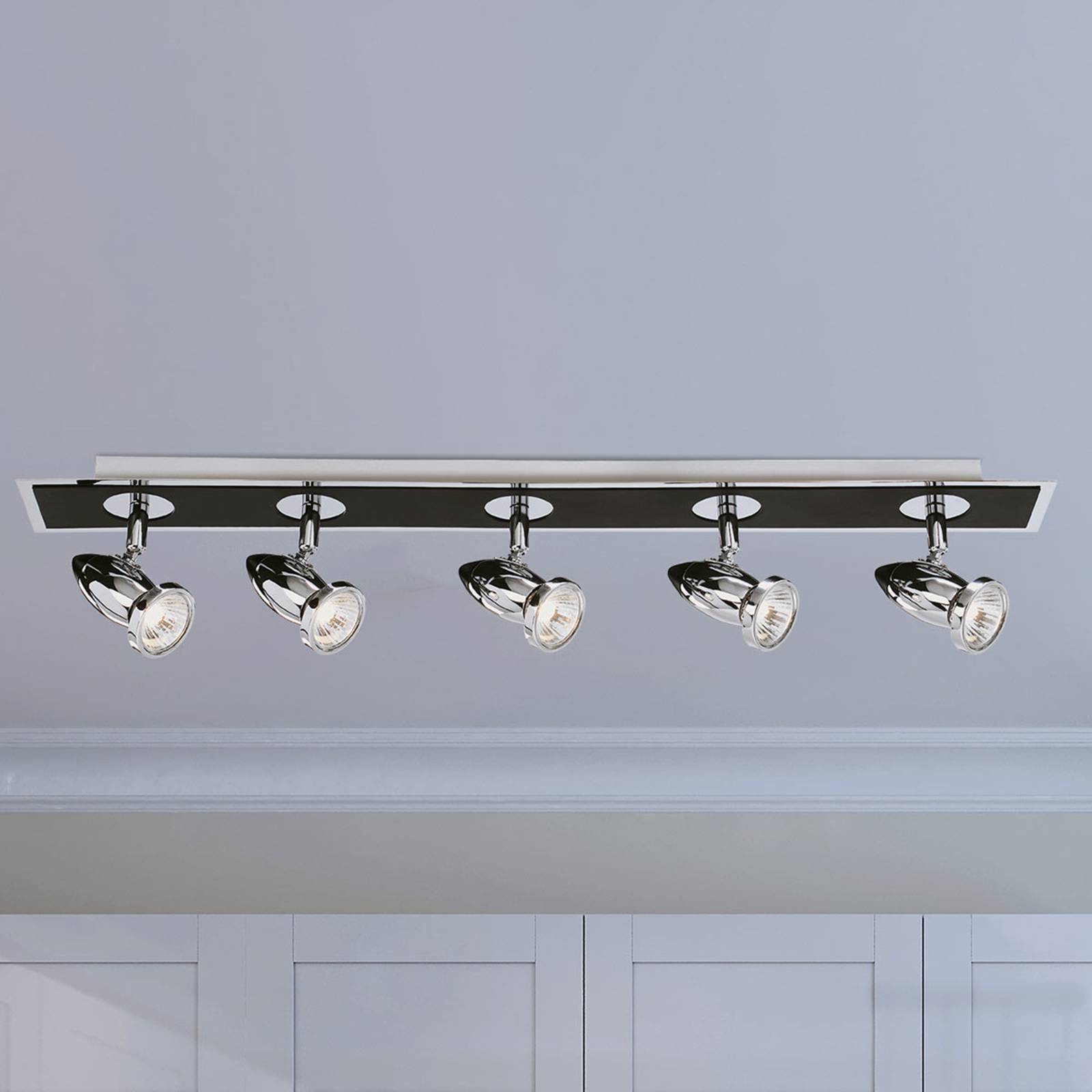 foto del prodotto searchlight faretto da soffitto a 5 luci latisa