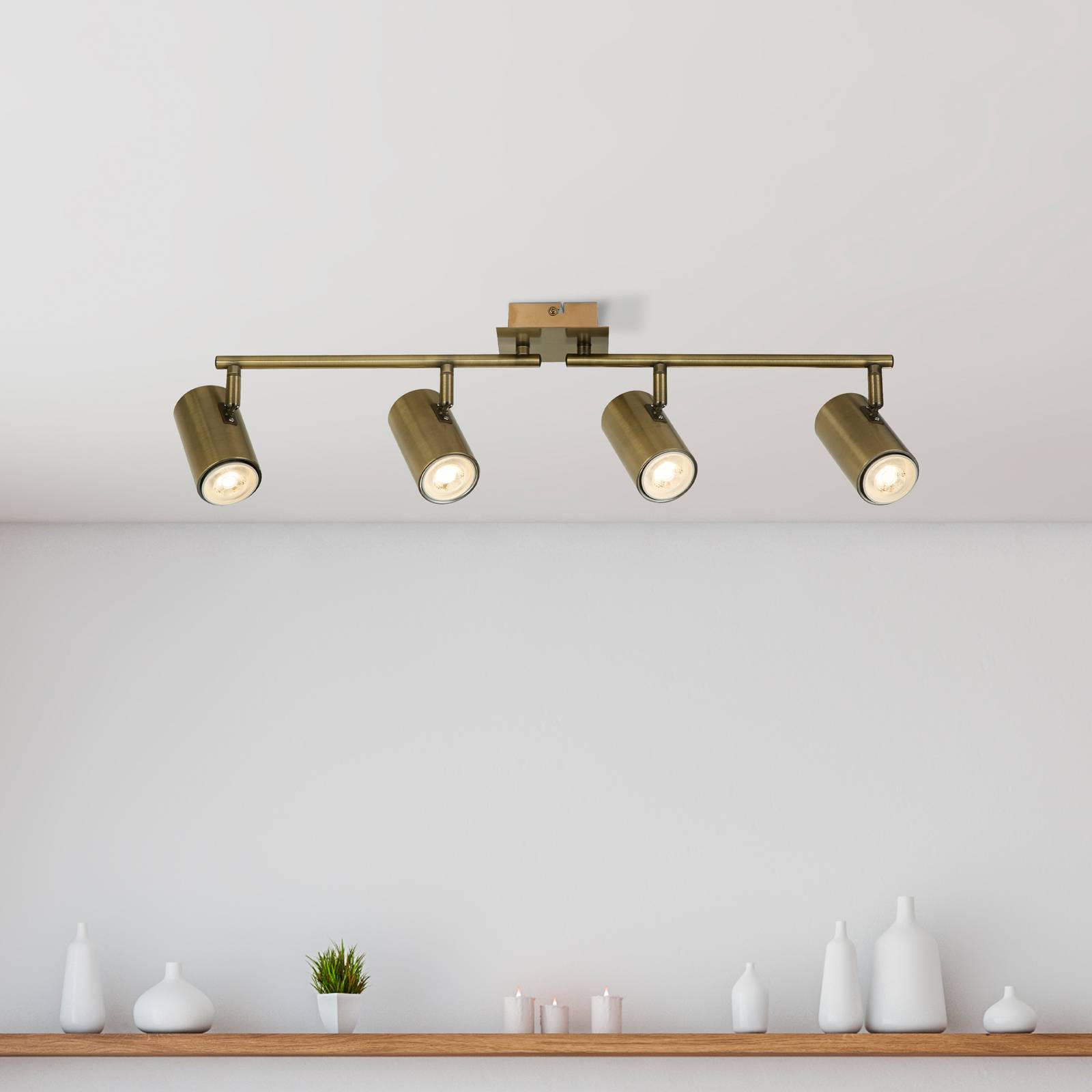 foto del prodotto searchlight faretto da soffitto x meteor, a 4 luci