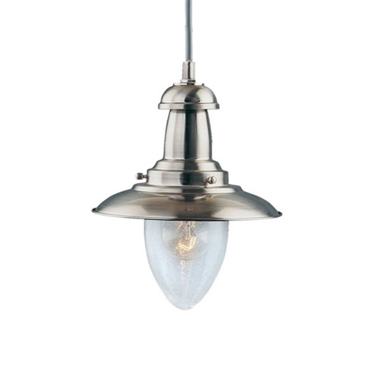 foto del prodotto searchlight fisherman sospensione 18cm, argento satinato