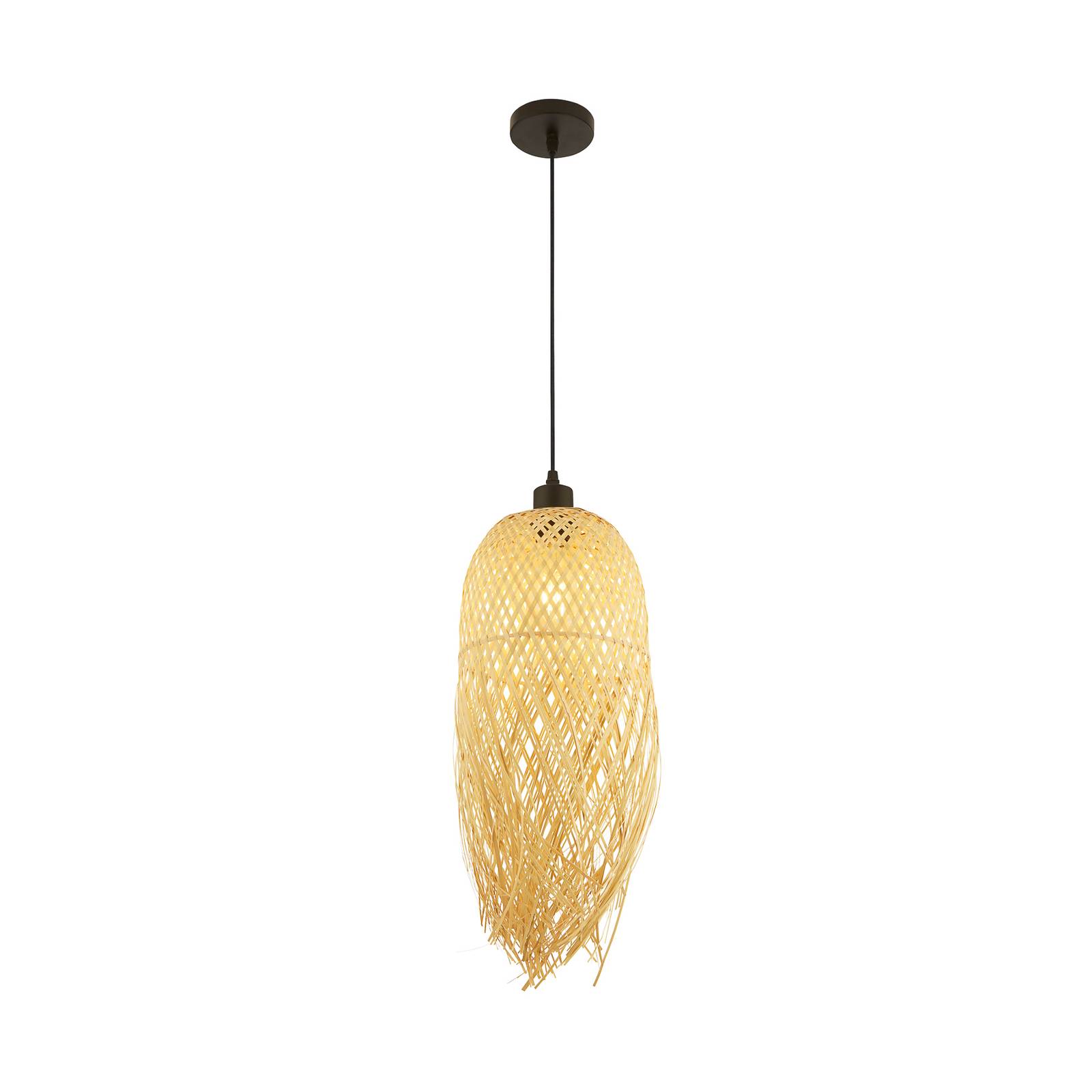 foto del prodotto searchlight lampada a sospensione bali, 20 cm, bamb , legno chiaro, e27