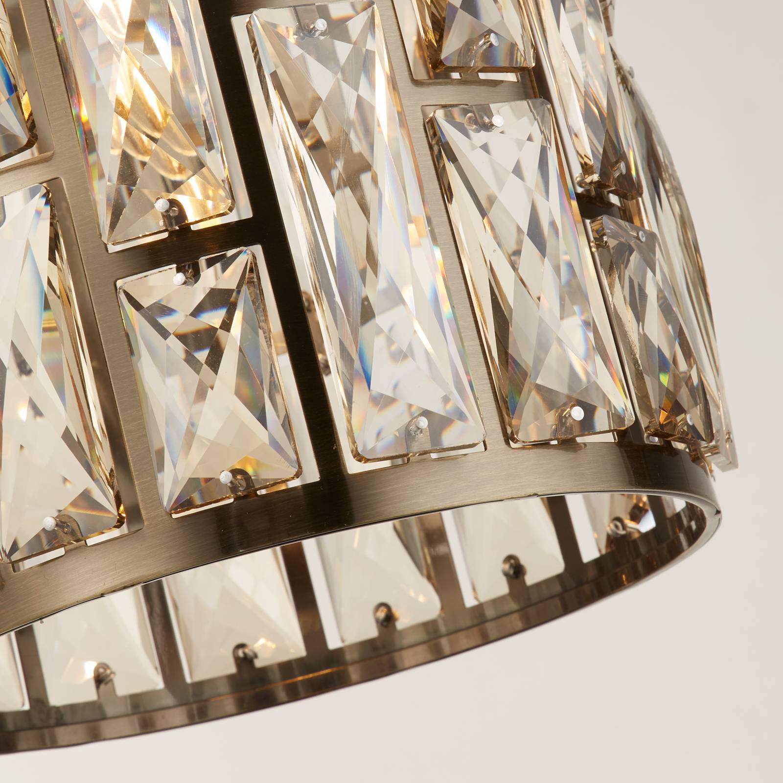 foto del prodotto searchlight lampada a sospensione bijou, a 1 luce, ottone, vetro cristallo
