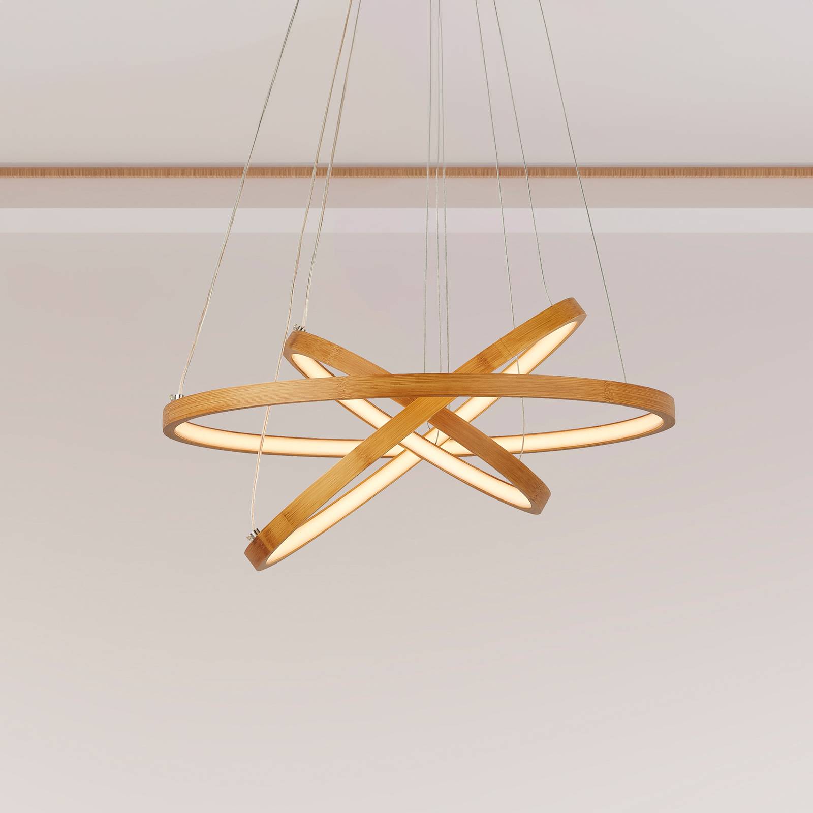 foto del prodotto searchlight lampada a sospensione eternity led, colore oro, bamb , 50 cm
