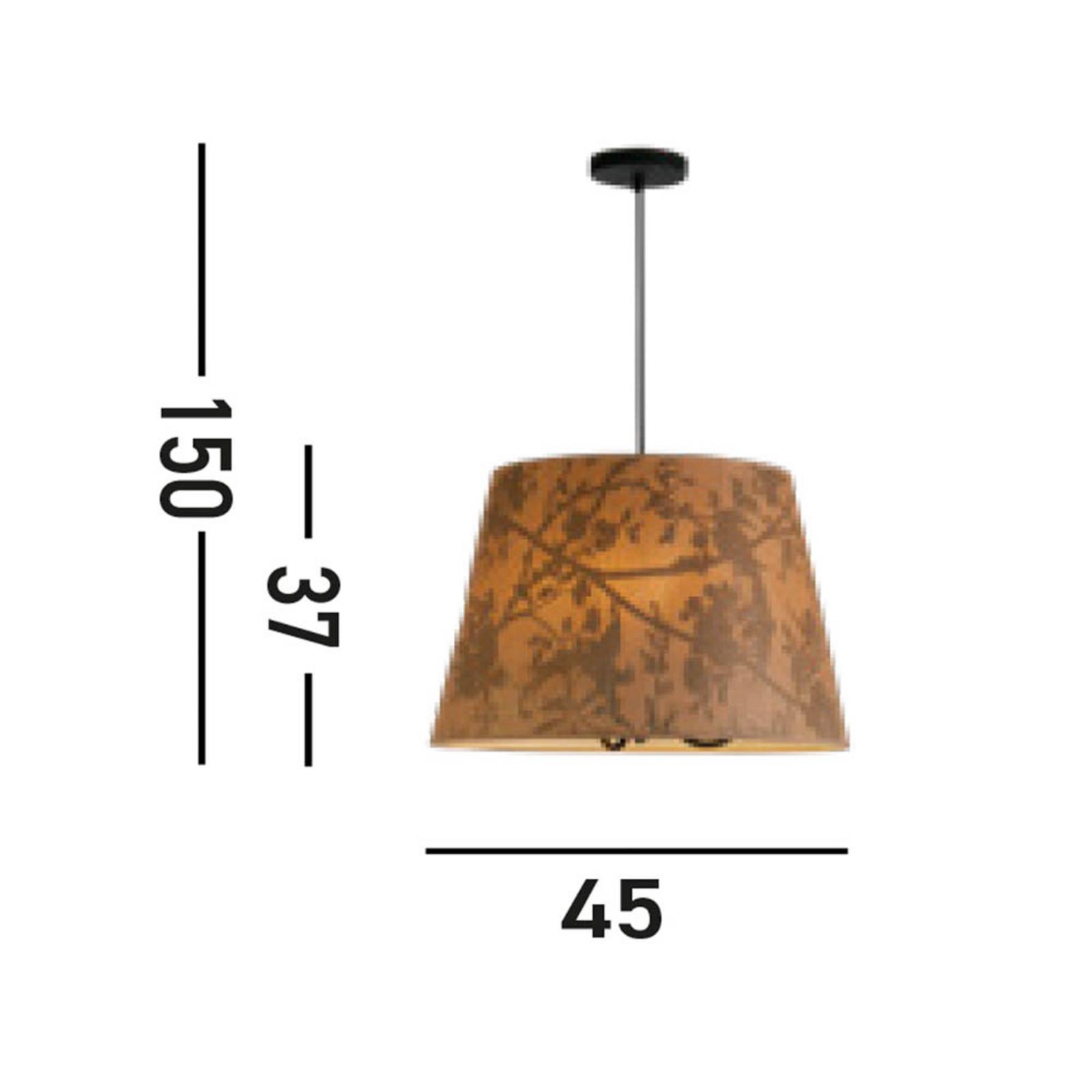 foto del prodotto searchlight lampada a sospensione isla, 45 cm, marrone, beige, bamb , acciaio