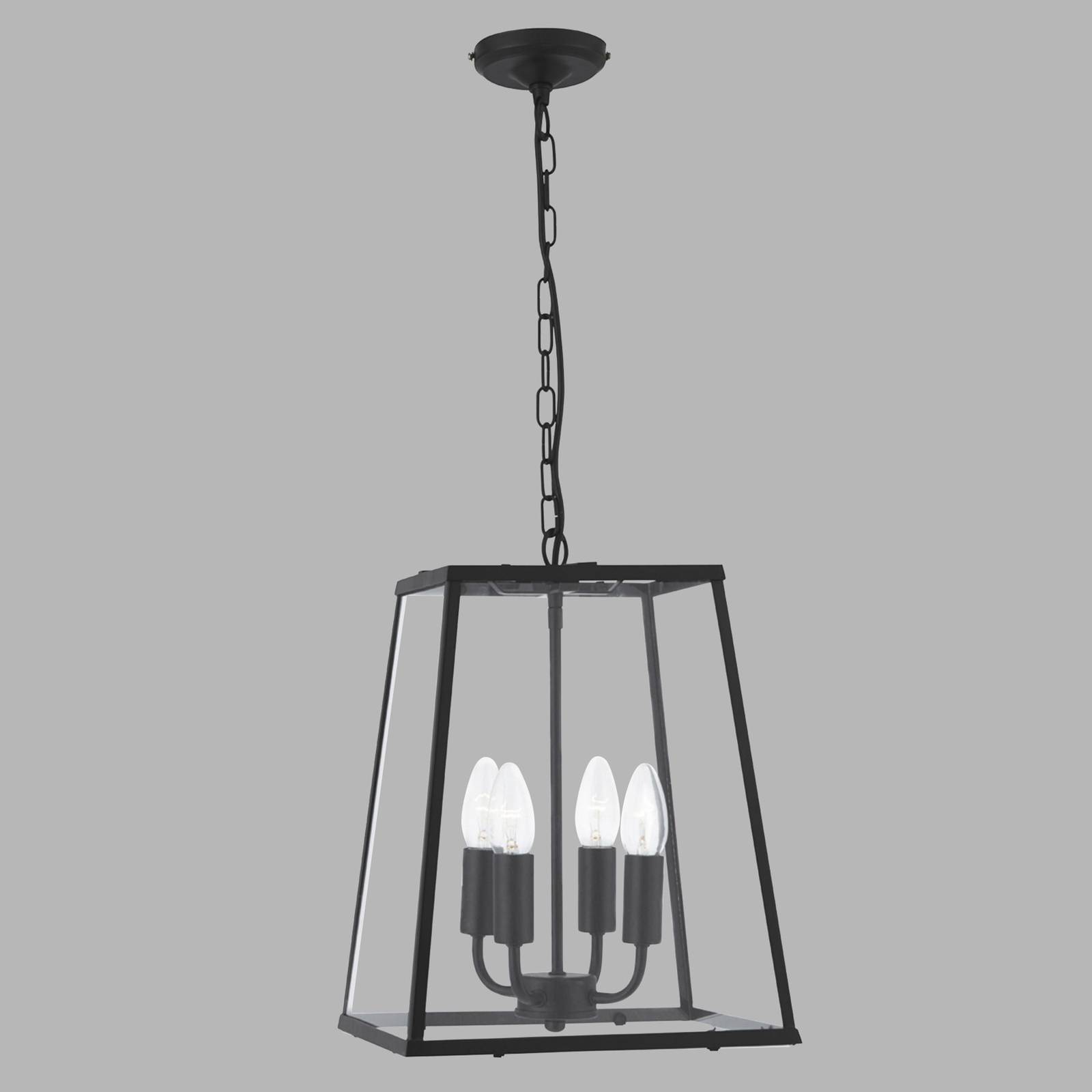 foto del prodotto searchlight lampada a sospensione lantern, nero, 4 luci