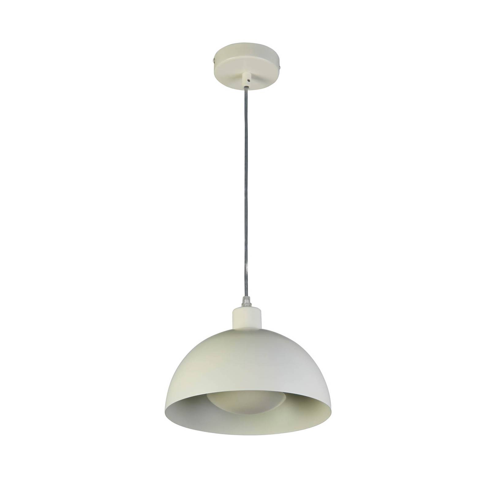 foto del prodotto searchlight lampada a sospensione mars, crema, 25 cm, acciaio