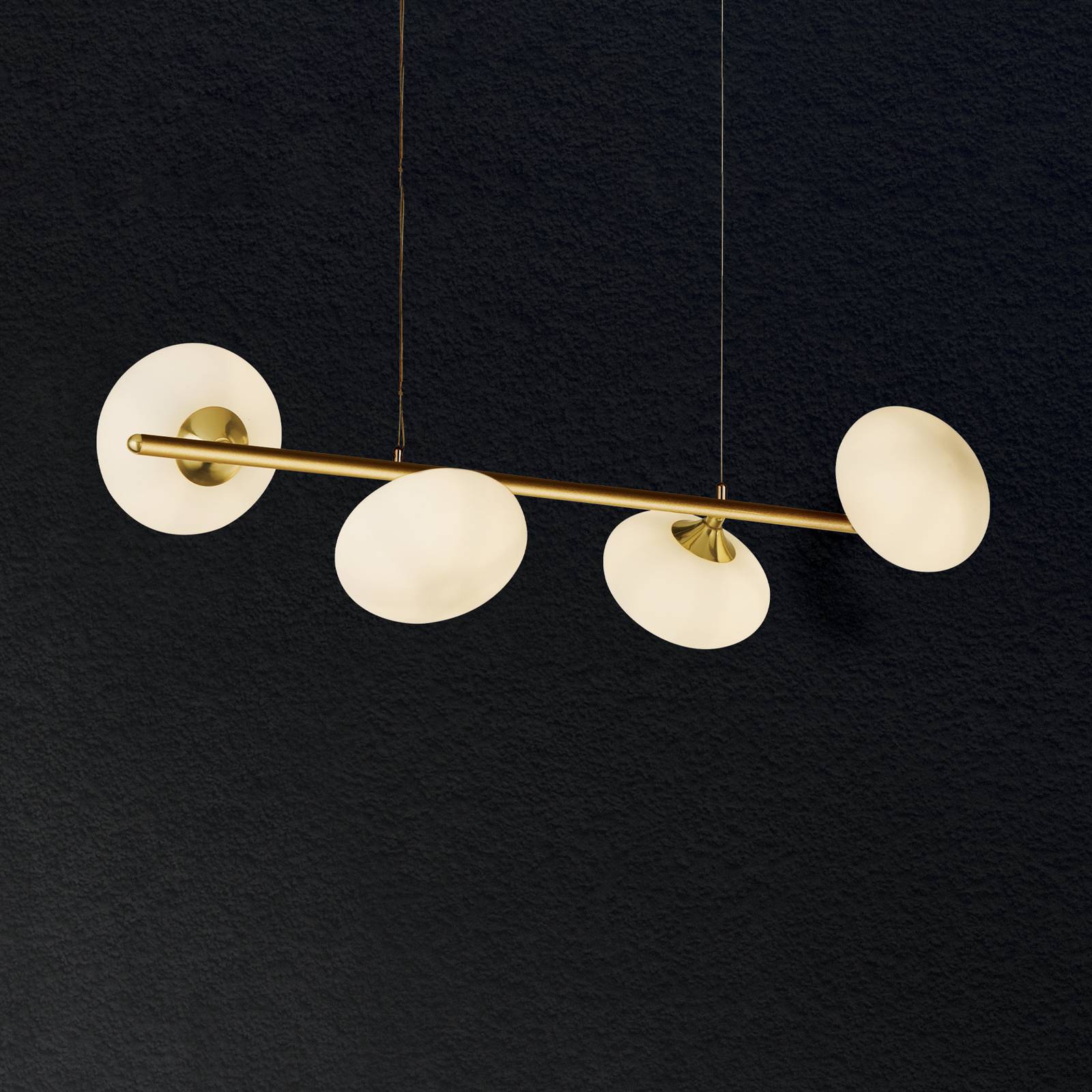 foto del prodotto searchlight lampada a sospensione pebble 4 luci, ottone