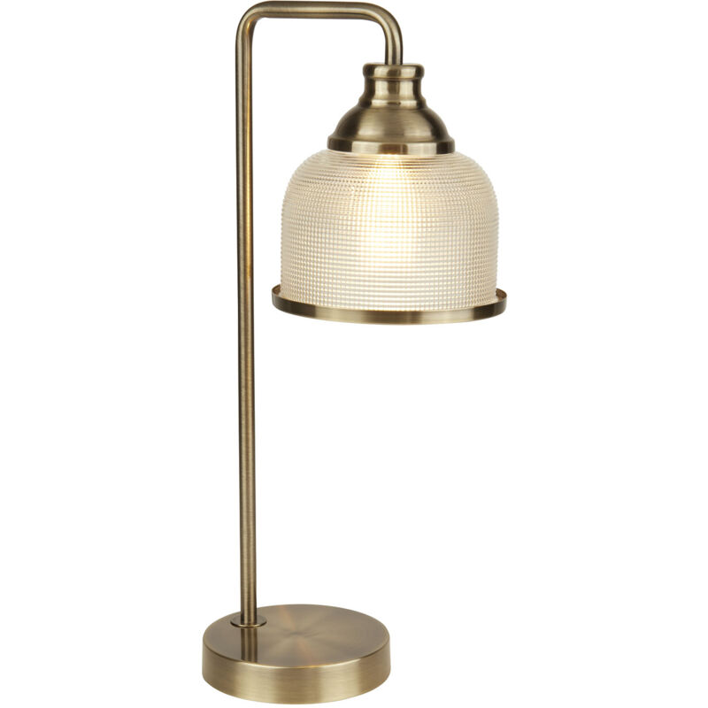 foto del prodotto searchlight - lampada da scrivania bistrot ii acciaio ottone vetro trasparente 1 luce e27