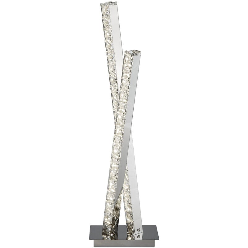 foto del prodotto searchlight lampada da scrivania contemporanea trifoglio acciaio cromo led 13w 4000k