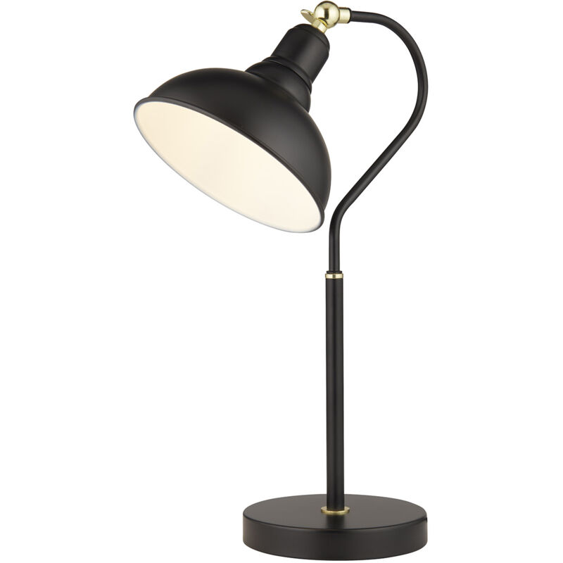 foto del prodotto searchlight lampada da scrivania contemporanea xeno acciaio bianco nero 1 luce e14