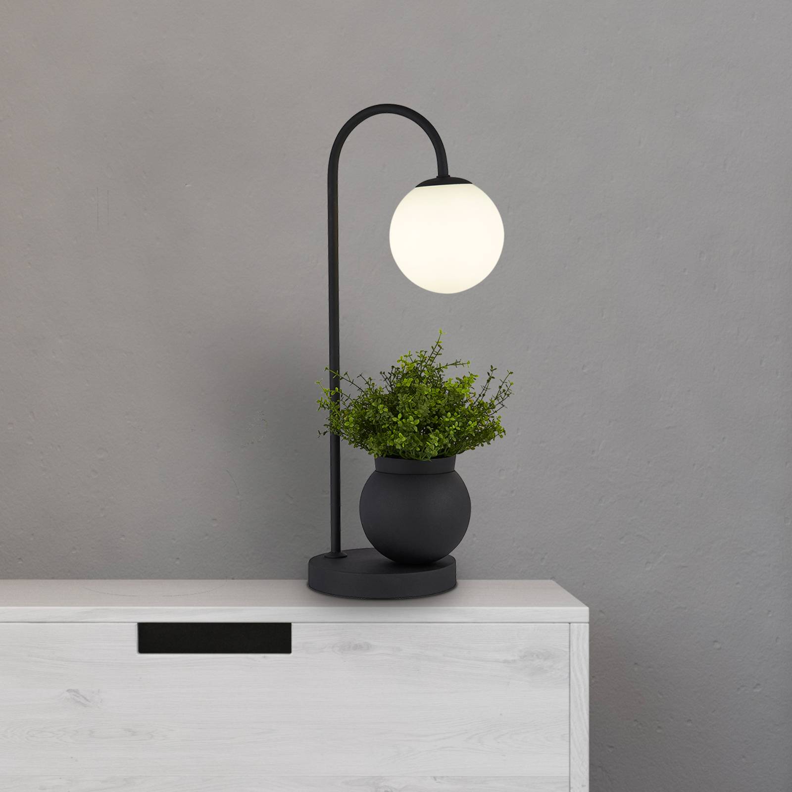 foto del prodotto searchlight lampada da tavolo x lunar, vaso da fiori