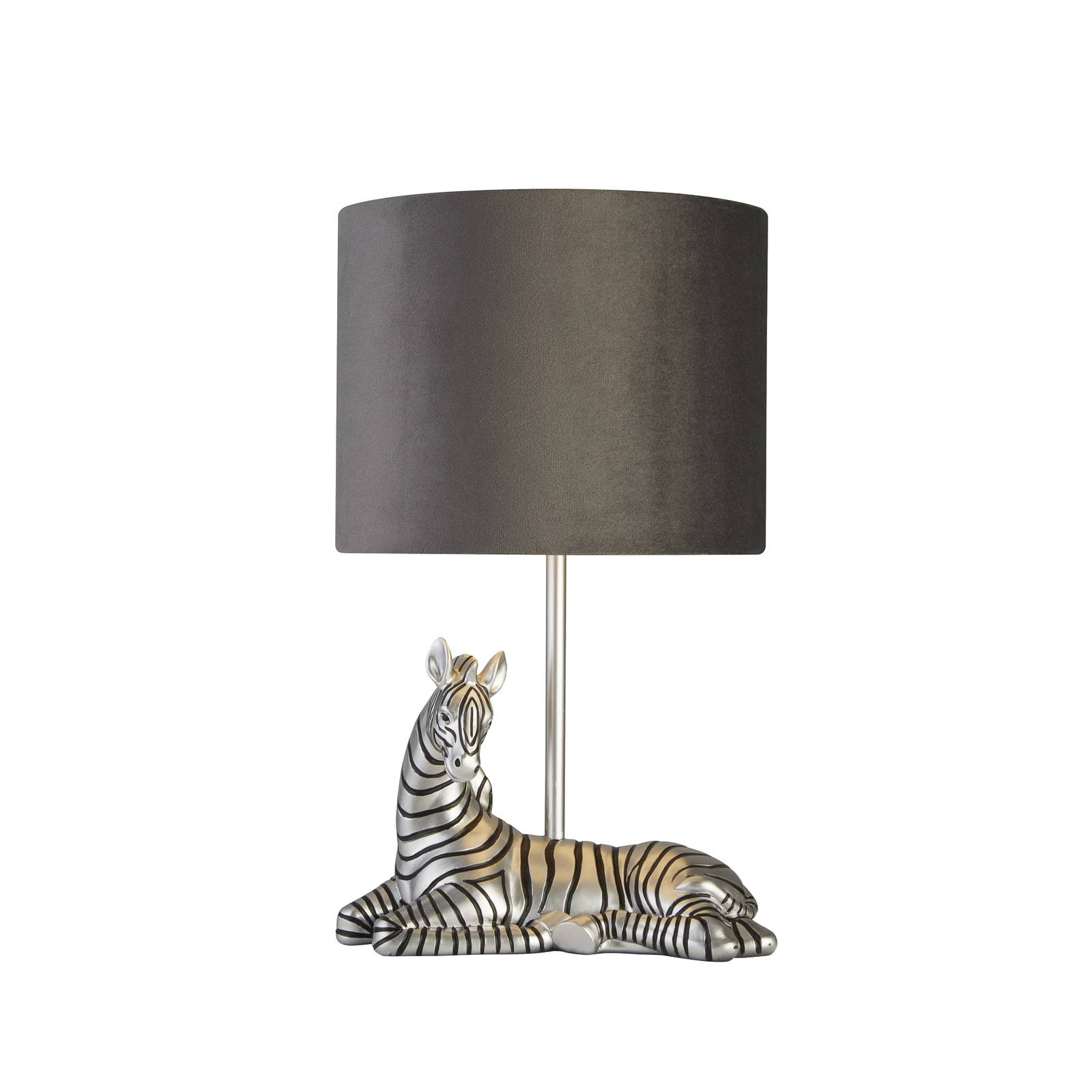 immagine 0 del prodotto searchlight lampada da tavolo zebra, nero argento, resina sintetica, 26 cm, e27