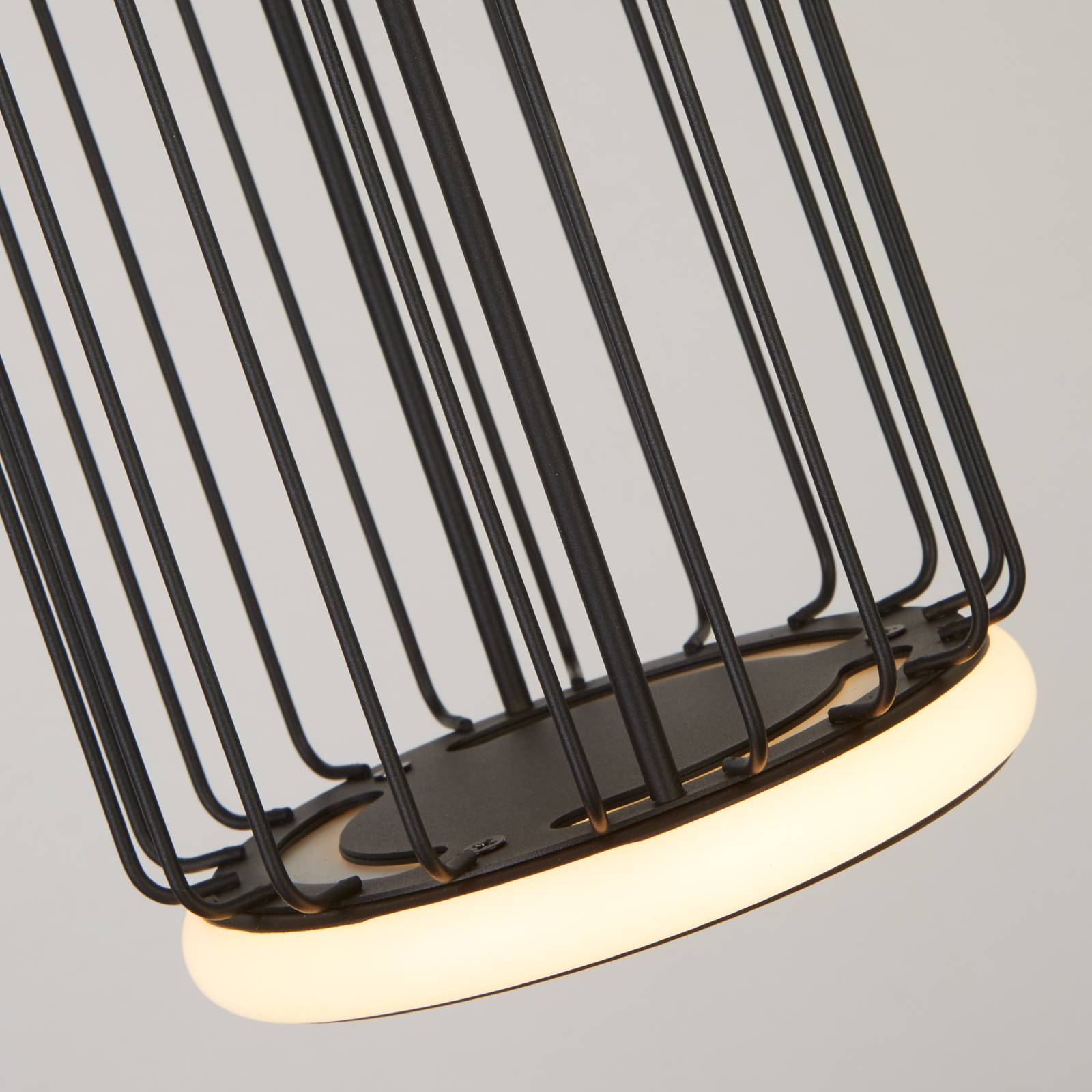 foto del prodotto searchlight lampada led a sospensione cage 1 luci, nero