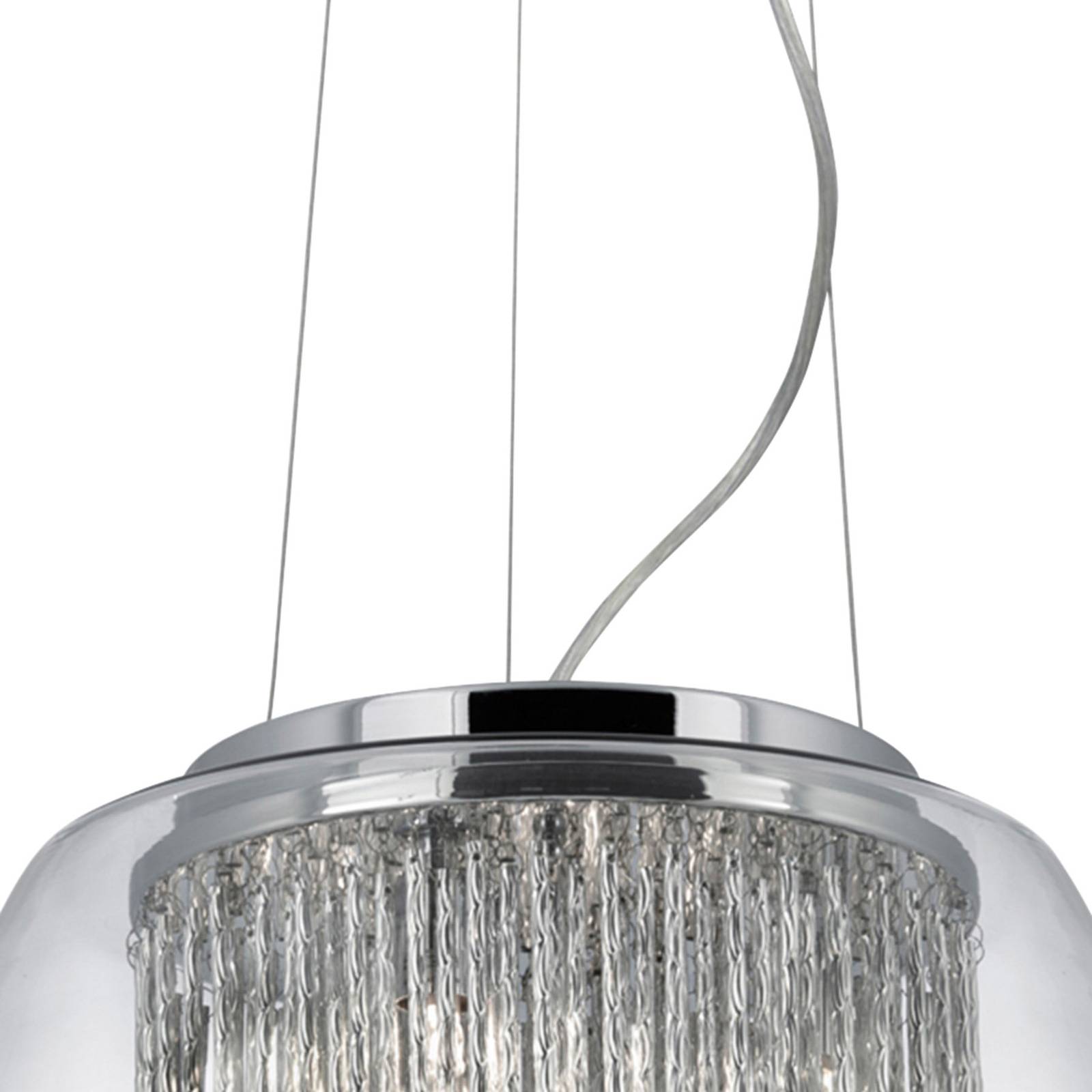 foto del prodotto searchlight lampada sospensione vetro curva design glamour