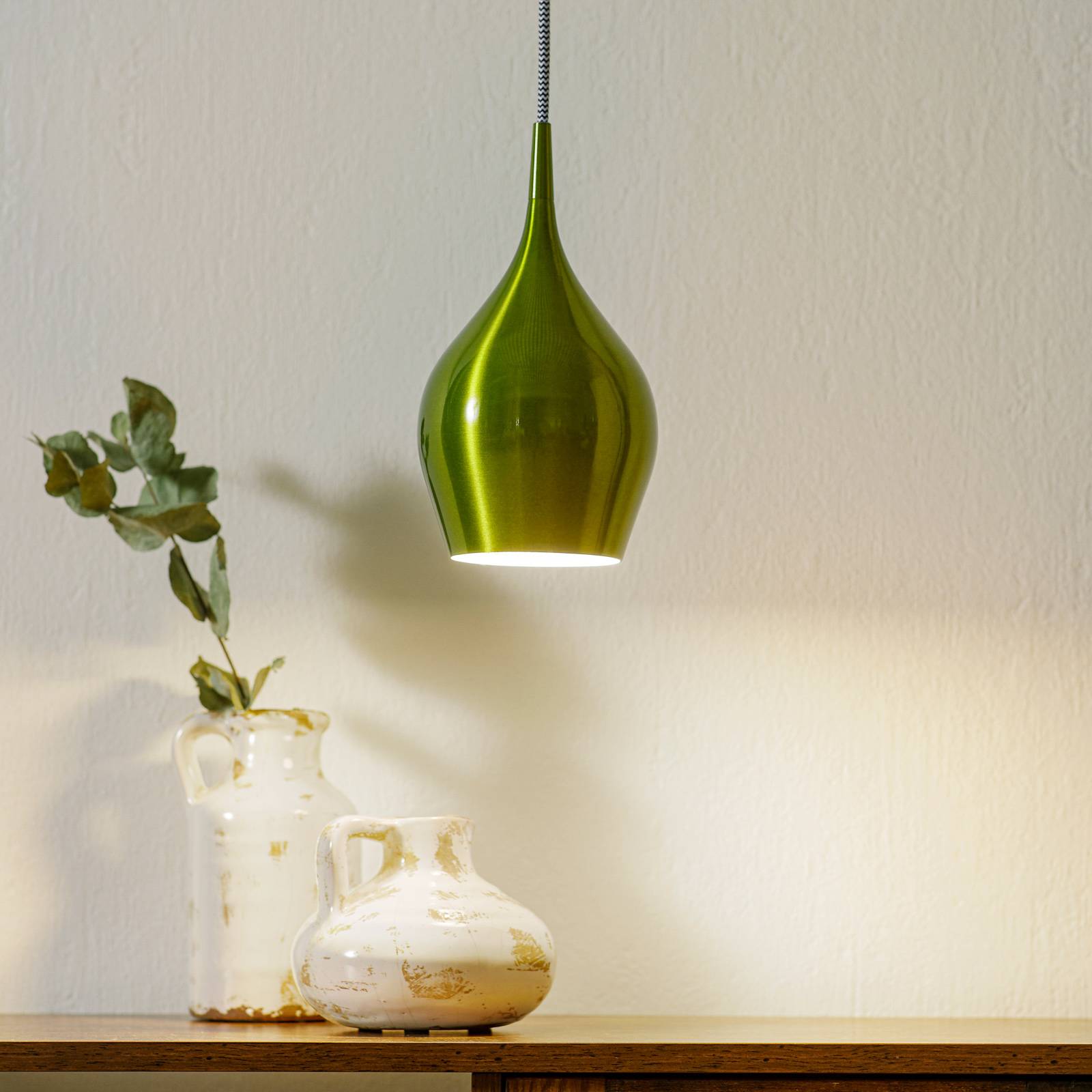 foto del prodotto searchlight lampada sospensione vibrant 12cm, verde