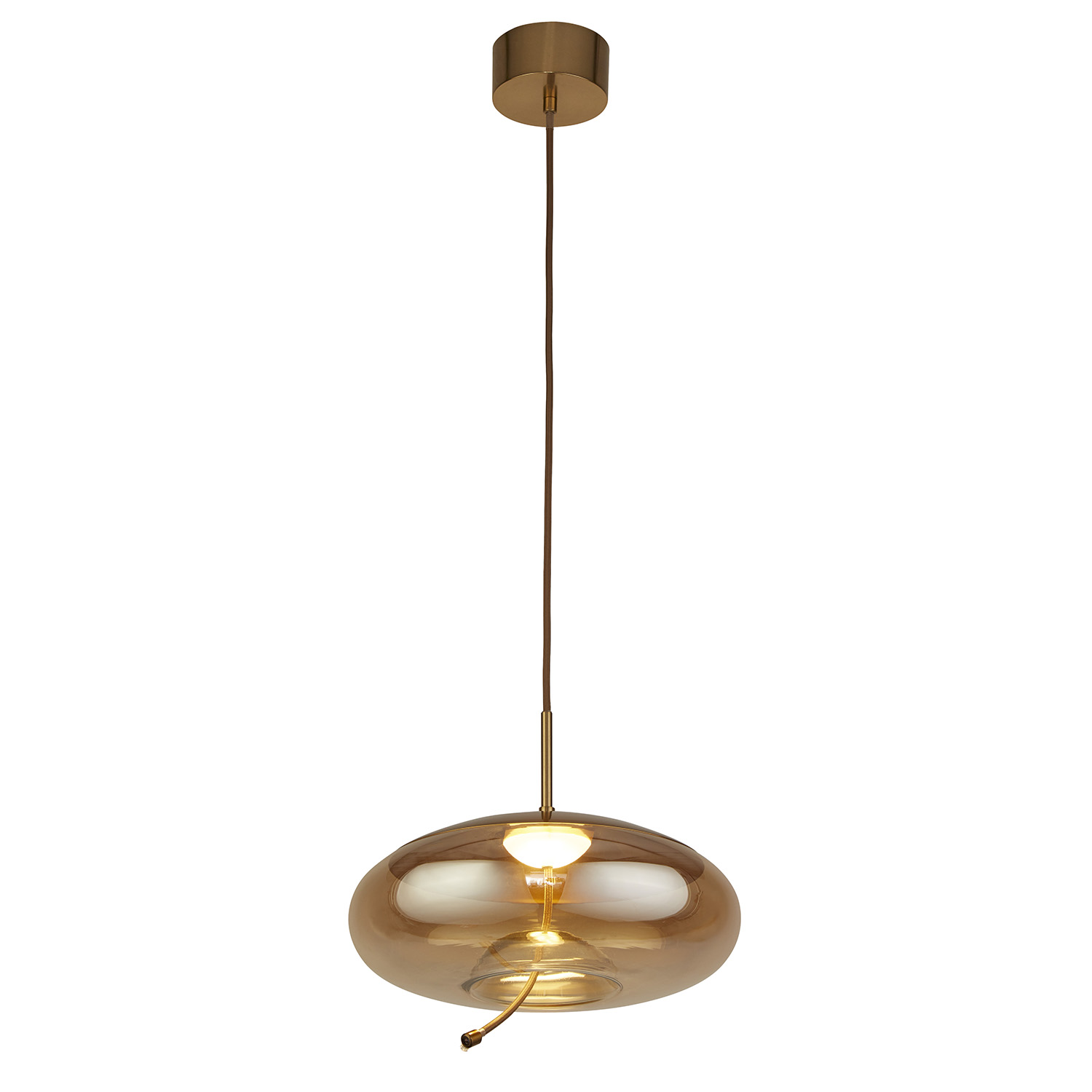 foto del prodotto searchlight lampadario contemporaneo lisbona acciaio ottone vetro led 6w 2700k