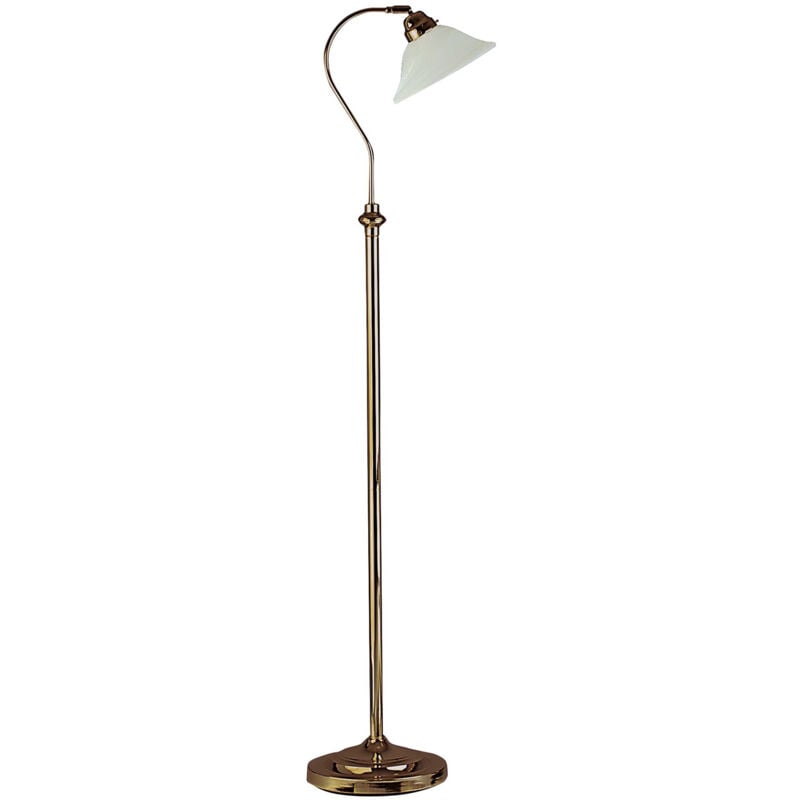 foto del prodotto searchlight piantana classico adjustable acciaio adjustable vetro 1 luce e27