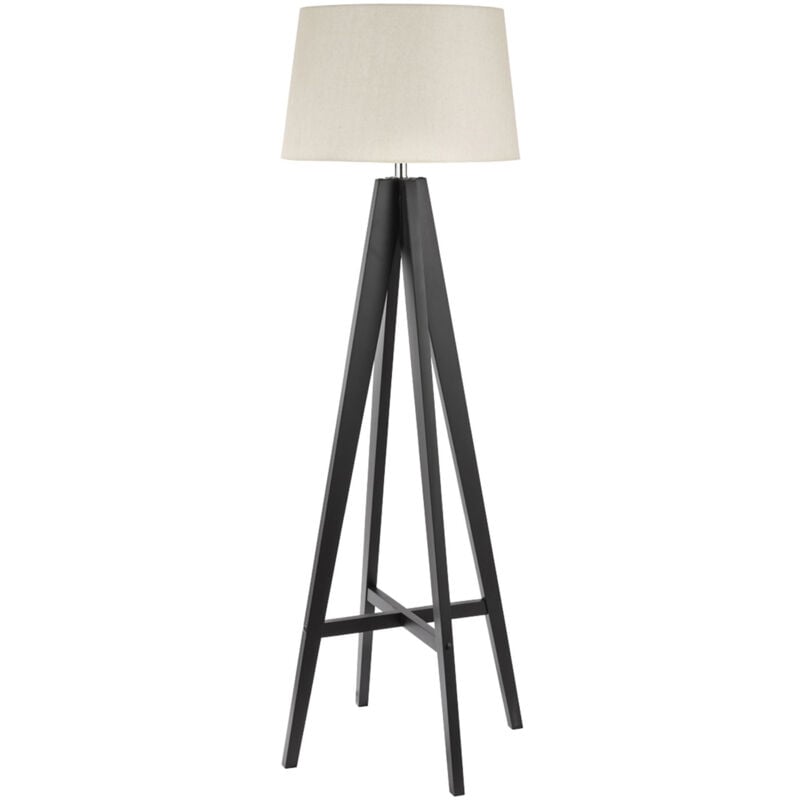 foto del prodotto searchlight piantana contemporaneo easel legno marrone tessuto 1 luce e27