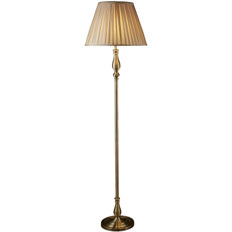 foto del prodotto searchlight piantana contemporaneo fiammingo acciaio ottone tessuto 1 luce e27