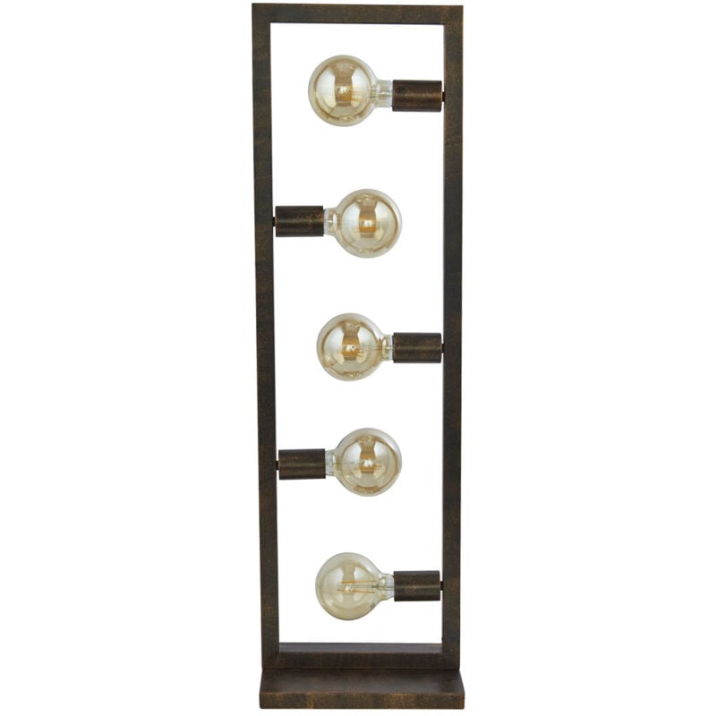 foto del prodotto searchlight piantana contemporaneo oblungo acciaio marrone 5 luci e27