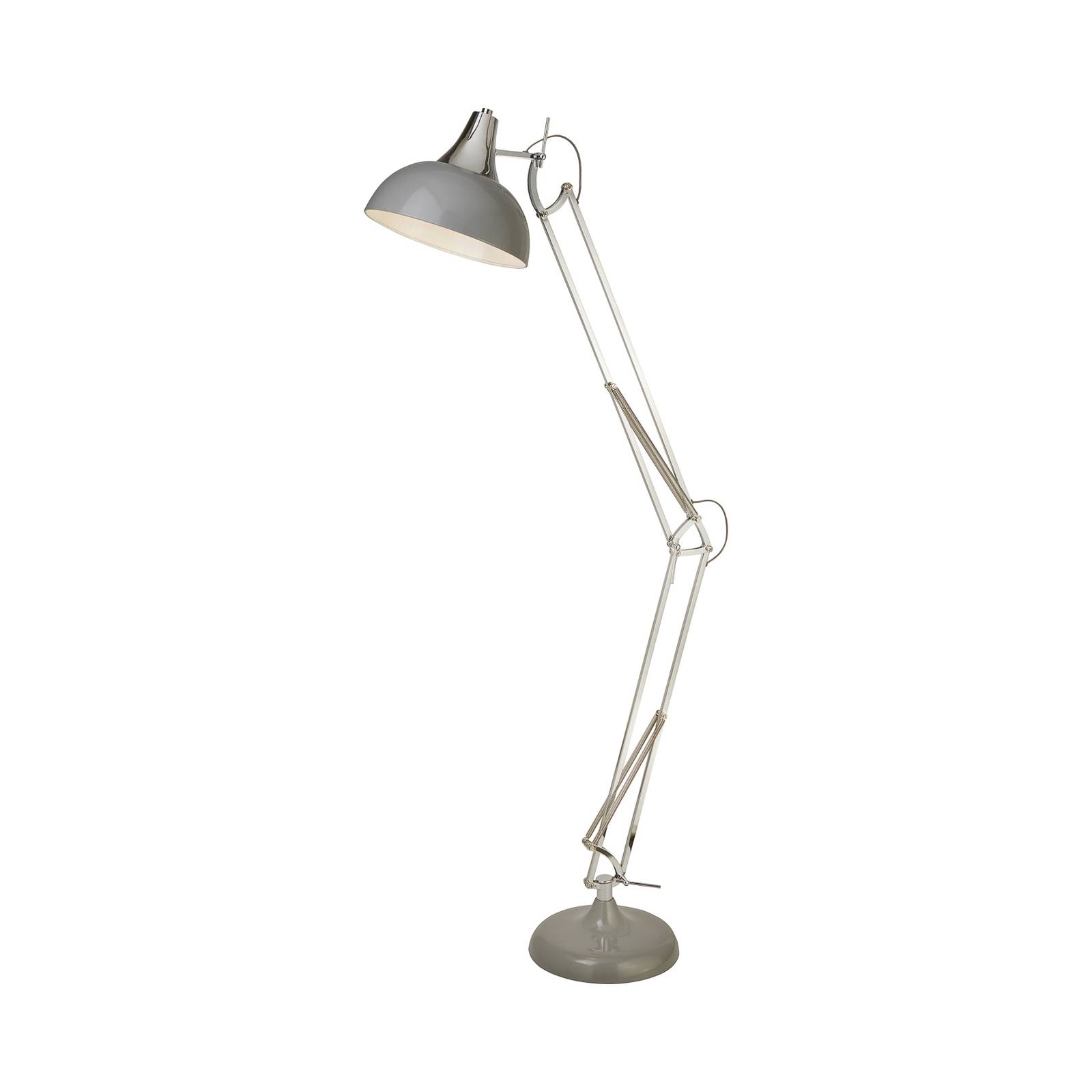 foto del prodotto searchlight piantana goliath, grigio, metallo, e27, 170 cm, regolabile