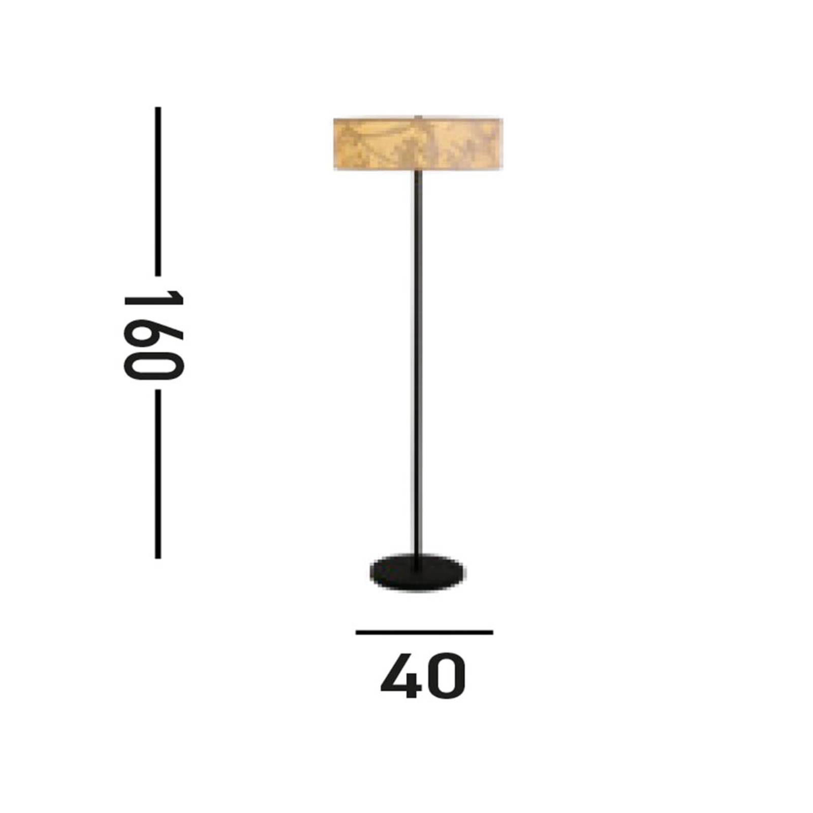 foto del prodotto searchlight piantana isla, 40 cm, marrone, beige, bamb , acciaio