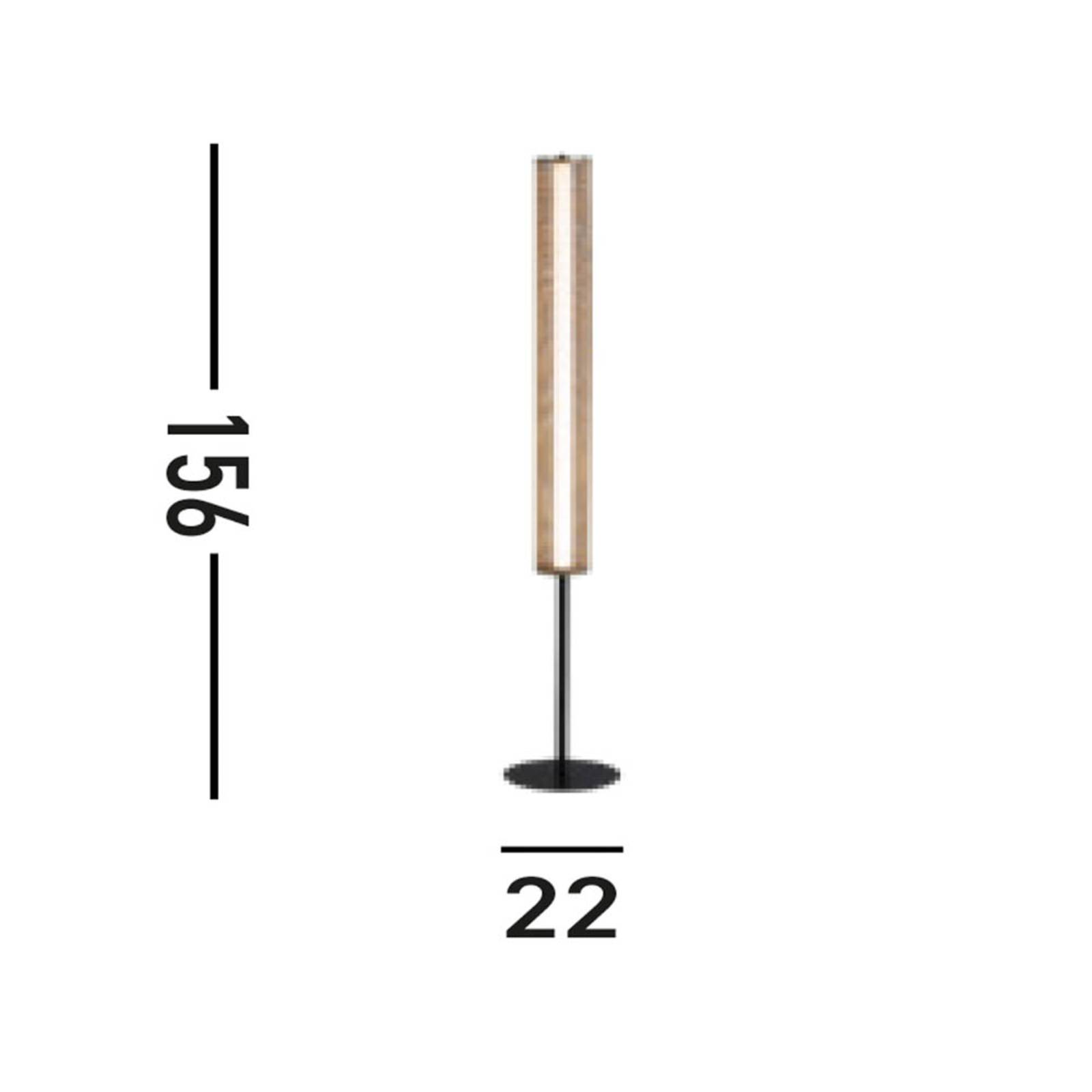 foto del prodotto searchlight piantana led thread, colore oro, dimmerabile a 3 livelli, acciaio