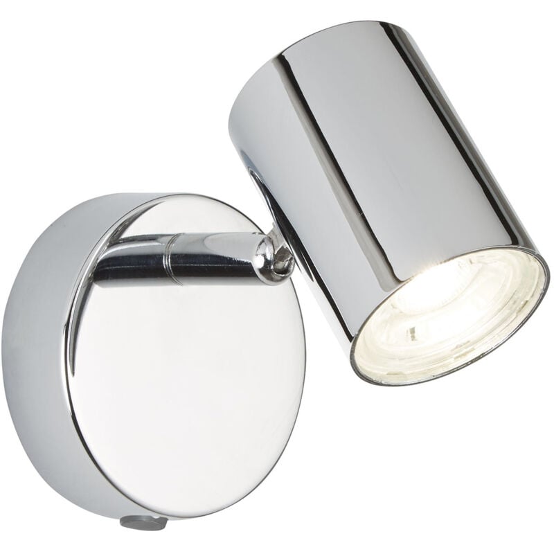 foto del prodotto searchlight plafoniera contemporanea rollo acciaio cromo vetro trasparente led 4,3w 3000k