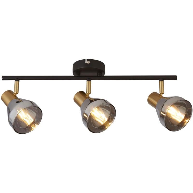 foto del prodotto searchlight - plafoniera industrial-nordico westminster acciaio nero fumè 3 luci e14