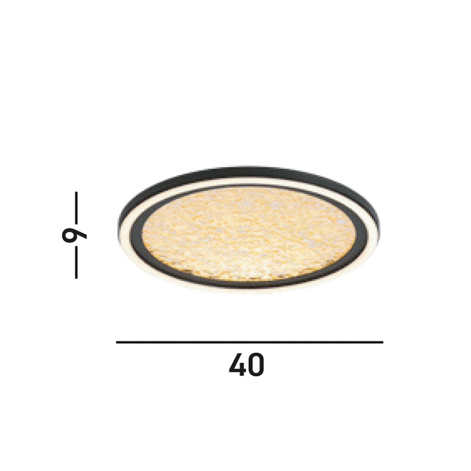 foto del prodotto searchlight plafoniera led luna, 40 cm, nero oro, metallo