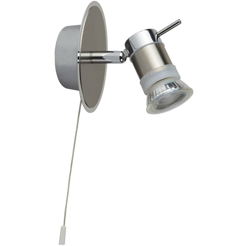 foto del prodotto searchlight plafoniera moderna ariete acciaio cromo argento 1 luce gu10