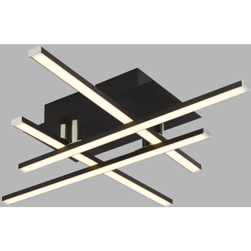 foto del prodotto searchlight plafoniera moderno matrice acciaio nero policarbonato bianco led 19,3w 3000k