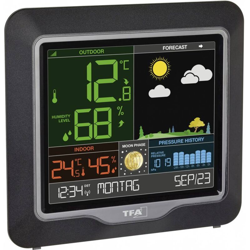 foto del prodotto season 35.1150.01 stazione meteo digitale senza fili previsione per 1 giorno numero di sensori max. 1 pz. tfa dostmann
