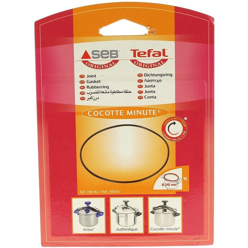 foto del prodotto seb guarnizione 8l alluminio acciaio inox colore d 245, 790142 per pentola a pressione