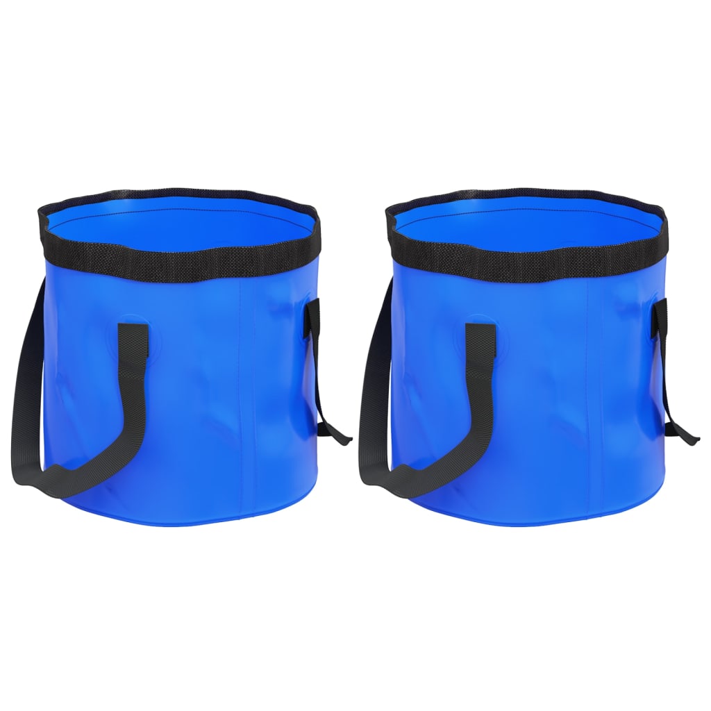 foto del prodotto secchi pieghevoli 2 pz blu 30 l in pvccod mxl 126940