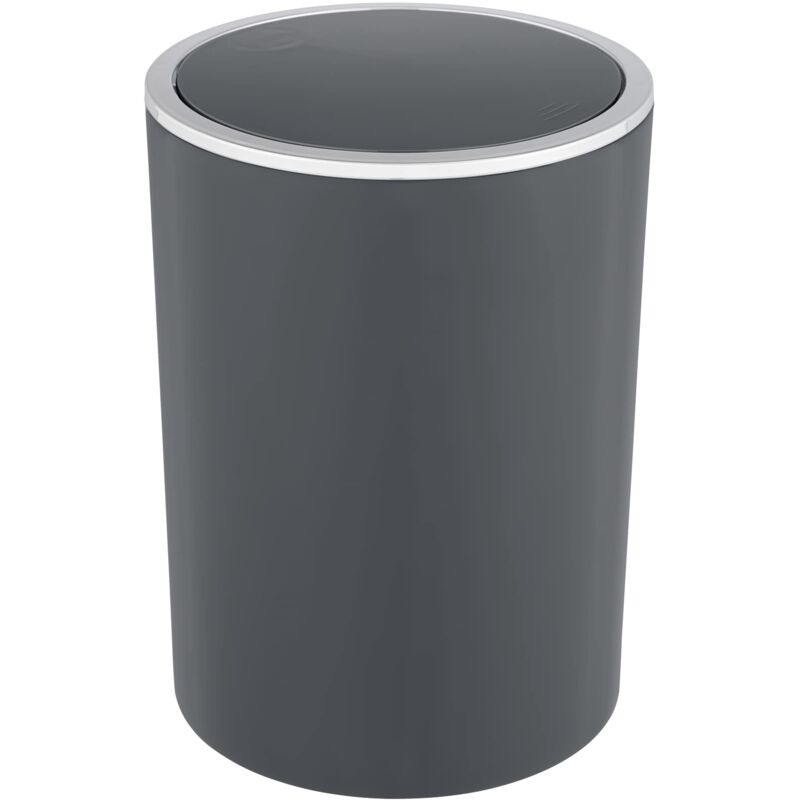 foto del prodotto secchio con coperchio oscillante inca, 5 litri, pattumiera per wc di cortesia, secchio con coperchio per bagno, pattumiera per cucina in plastica,