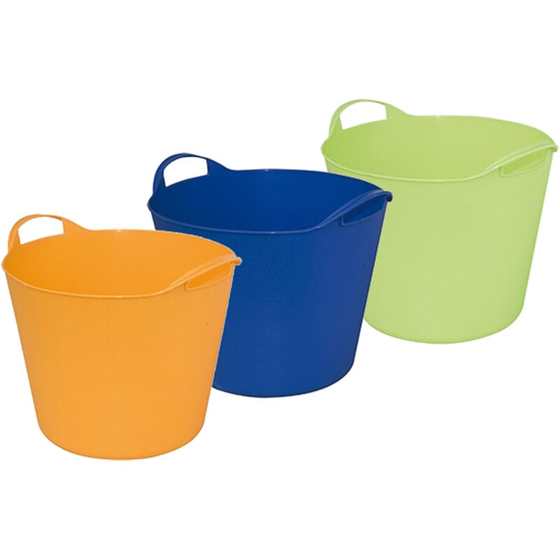 foto del prodotto secchio contenitore multiuso flex bag in polipropilene flessibile e lavabile verde 43 litri