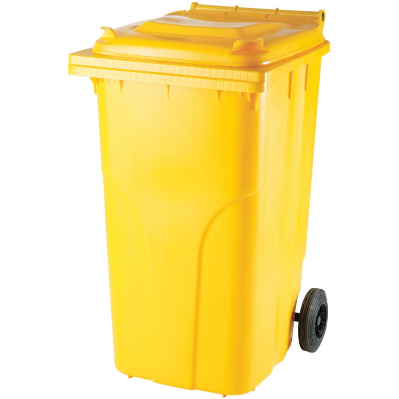 foto del prodotto secchio contenitore per rifiuti e immondizia certificati europlast austria giallo 240l