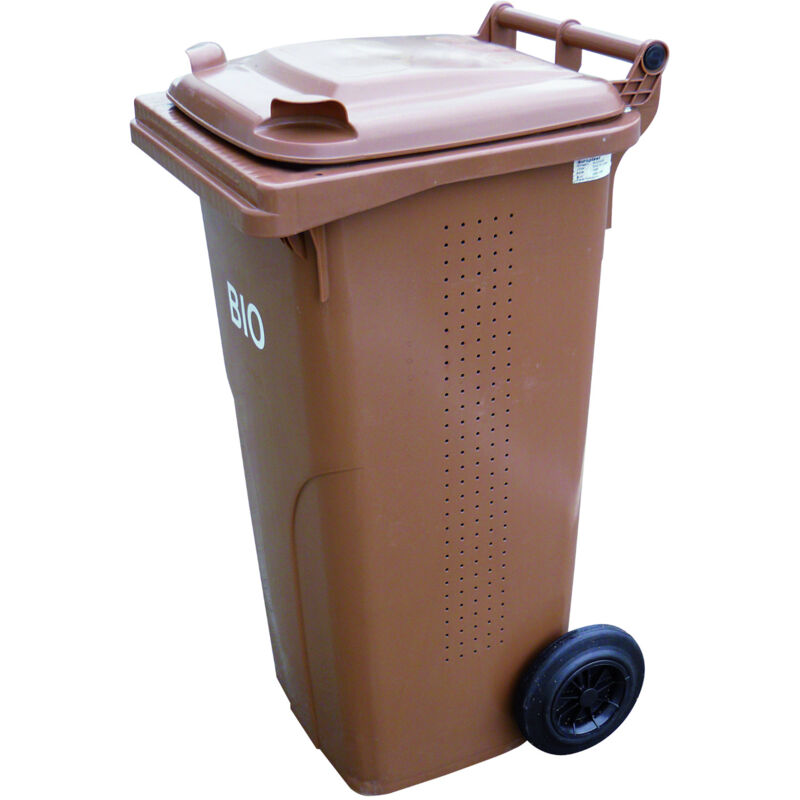 foto del prodotto secchio contenitore per rifiuti e spazzatura certificati europlast austria marrone 240l bio
