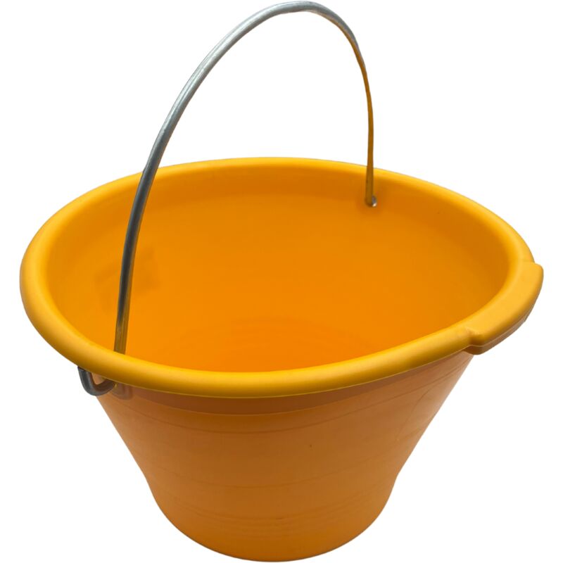 foto del prodotto secchio da muratore in plastica giallo