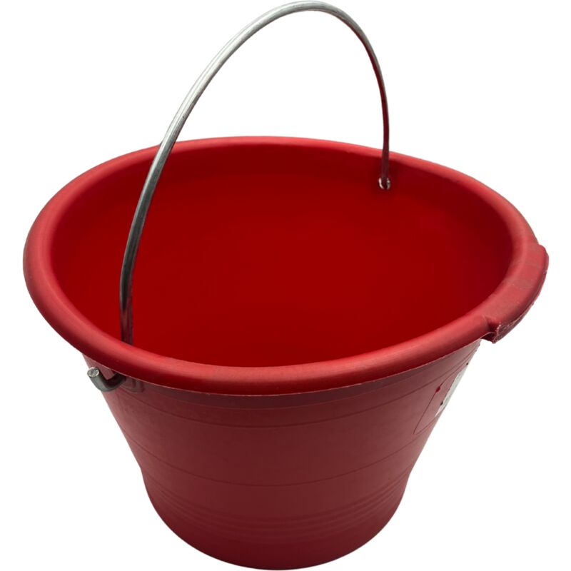 foto del prodotto secchio da muratore in plastica rosso