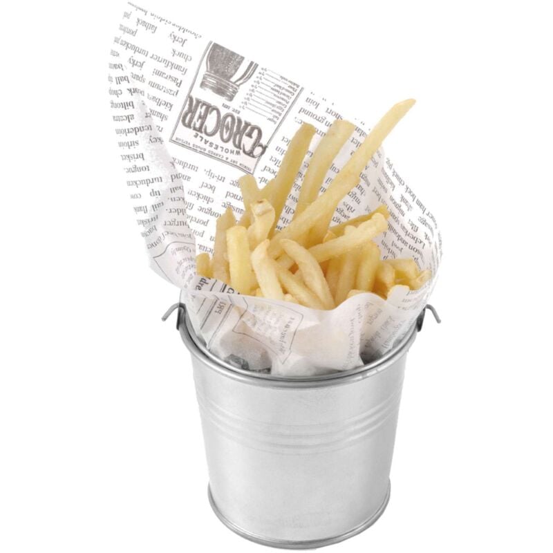 foto del prodotto secchio in acciaio in miniatura con manico, diametro 100 mm