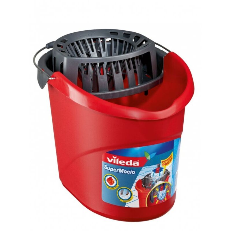 foto del prodotto secchio per pavimenti vileda supermocio rosso 10 l 30 x 29 x 38 cm