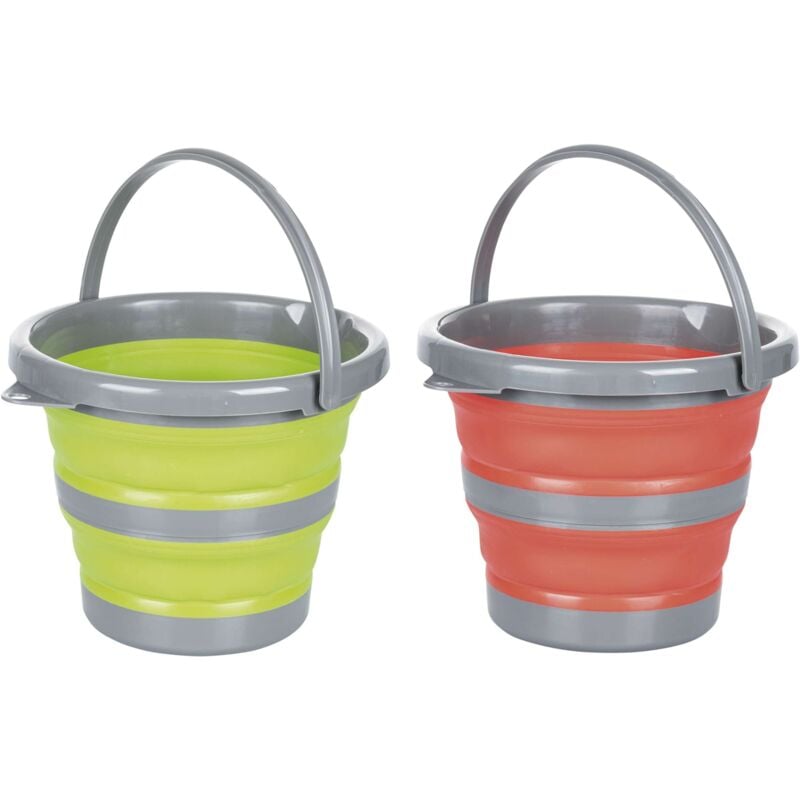 foto del prodotto secchio pieghevole 5lt 25x20,5cm, 2 colori assortiti