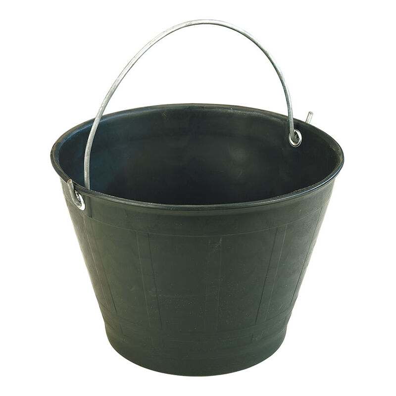 foto del prodotto secchio plastica nero 14 lt per muratore fervi 0606