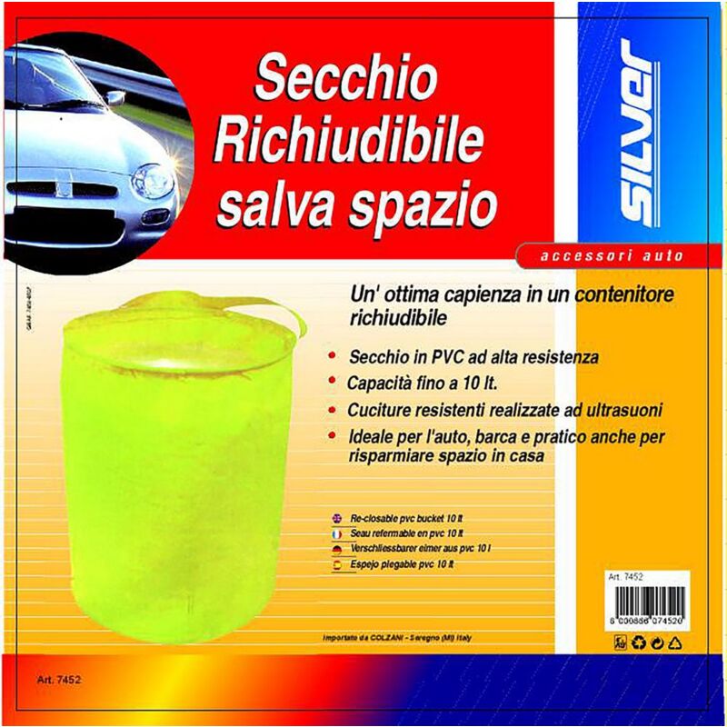 foto del prodotto secchio richiudibile salvaspazio 10 lt ideale per auto, barca e casa